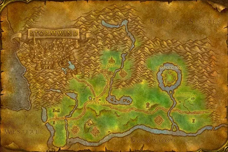 The Elwynn Forest map