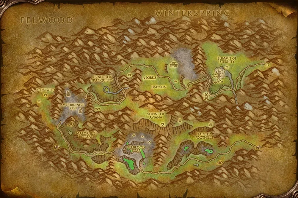 The Mount Hyjal map